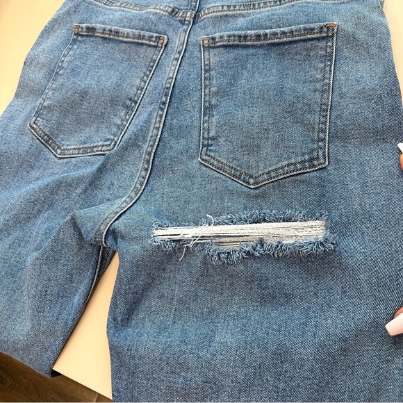 Revice Hello Lover High Rise Split Hem Slashed Distressed Denim Jeans Butt Rip - Picture 10 of 16
